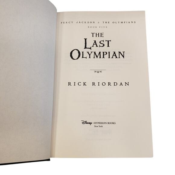 Percy Jackson The Last Olympian Rick Riordan 1st Edition Hardcover Book Used - Picture 4 of 6